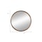 Homeroots 32" Brown Round Wood Framed Accent Mirror 485081 - alternate 4