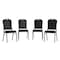 Flash Furniture HERCULES Series Crown Back Stacking Banquet Chair in Black Vinyl - Black Frame, 4PK 4-FD-C01-B-BK-VY-GG - alternate 1