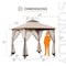 Sunjoy 9.5 ft. x 9.5 ft. Tan and Brown 2-tone Steel Gazebo A101011100 - alternate 7