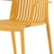 Homeroots Set of Four 22" Yellow Heavy Duty Plastic Outdoor Stacking Arm Chairs 565276 - alternate 5