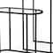 Homeroots Set of Two 13" Clear and Black Glass and Metal Tray Tables, 2PK 605370 - alternate 4