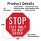 Signmission Stop Exit Only Do Not Enter, 10 Inch X 10 Inch, Aluminum Metal Signs OC-A-10-10 - alternate 5