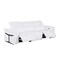 Homeroots 100" White Top Grain Leather Reclining Metal USB Sofa 720361 - alternate 9