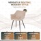 Leisuremod Markley Modern Leather Dining Arm Chair in Taupe, 2PK EC26TP2 - alternate 8