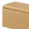 Homeroots 17in Yellow and Brown Upholstered Faux Leather Bench with Flip top 469430 - alternate 6