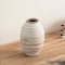 Uniquewise 8in Whitewashed Rustic Distressed Ceramic Farmhouse Vase, for Floral Arrangements & Home Decor QI004788 - alternate 7