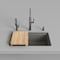 Blanco Inteos SILGRANIT 33in Single Bowl Reversible Undermount Workstation Kitchen Sink - Volcano Gray 443317 - alternate 4