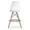 Homeroots 28" White And Brown Heavy Duty Plastic And Solid Wood Counter Height Bar Chair 520674 - alternate 7
