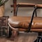 Homeroots 23" Brown Faux Leather Swivel Arm Chair 526382 - alternate 4