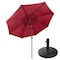 Villacera 9-Foot Outdoor Patio Umbrella with Base, Red 83-OUT5445B - alternate 1