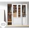 Sartodoors Sliding Closet Bypass Doors, Lucia 1533 White Silk with Clear Glass, Sturdy Rails Moldings Trims H LUCIA1533DBD-WS-8484 - alternate 3