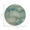 Homeroots 8' Teal Blue Beige And Denim Blue Round Abstract Washable Indoor Outdoor Area Rug 630749 - alternate 6