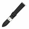 Elegani Leather Band Compatible with Apple Watch 45mm, Black, Silver, Black, Yellow Gold, Rose Gold Buckle SVLTQR-BLK-45 - alternate 1
