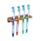 Homeroots Traditional Solid Teak Wall Mount Toothbrush Holder 475841 - alternate 1