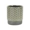 Homeroots 6in Gray Geometric Ceramic Indoor Outdoor Round Pot Planter 487461 - alternate 1