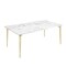 Homeroots 71" White and Gold Marble and Metal Dining Table 534373 - alternate 8