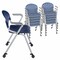 Regency Rico Classroom Training Mobile Stack Chair with Arms - Navy Blue, 11PK K306-NV-11PK - alternate 5