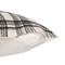 Homeroots 24" White and Black Check Cotton Blend Throw Pillow With Embroidery 549439 - alternate 5