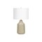 Homeroots 24" Beige Concrete Urn Table Lamp With Ivory Drum Shade 545840 - alternate 1
