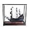 Homeroots 39" Black Solid Wood Hand Painted Black Pearl Pirate Table Top Display Model Boat 401981 - alternate 1