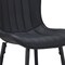 Homeroots Set of Two 27" Black Faux Leather and Metal Low Back Counter Height Bar Chairs, 2PK 719670 - alternate 3