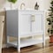 Flash Furniture Vega 36in. Vanity w/Sink, Gold Hardware, Soft Close Doors & Open Shelf, Carrara Marble, White/White FS-VEGA36-WH-HDGLD-GG - alternate 7