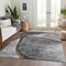Homeroots 9' X 12' Gray Chocolate And Silver Abstract Washable Indoor Outdoor Area Rug 582258 - alternate 8