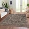 Homeroots 9' X 12' Brown Medallion Washable Indoor Outdoor Area Rug 608032 - alternate 9