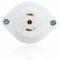 Leviton Midget Flanged Locking Receptacle, ML3-15R, 15 A, 125/250V AC, Single Phase, 3 Pole, Flush Mount ML3-PER - alternate 1