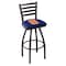 Holland Bar Stool Co 36" Blk Wrinkle Syracuse Swivel Bar Stool, Ladder Back L01436Syrcse - alternate 1