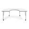 Flash Furniture Commercial Adjustable Height Horseshoe Activity Table with Locking Casters-White XU-A6066-HRSE-WHT-T-P-CAS-GG - alternate 8
