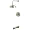 Kingston Brass Single-Handle Pressure Balanced Tub and Shower Faucet, Brushed Nickel KB6338CML - alternate 1