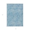 Homeroots 5' X 8' Teal Blue And Ivory Abstract Washable Indoor Outdoor Area Rug 599761 - alternate 7