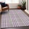 Homeroots 5' X 8' Purple Green And Ivory Plaid Washable Indoor Outdoor Area Rug 601507 - alternate 6