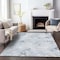 Homeroots 5' X 8' Navy Blue And Sky Blue Geometric Washable Indoor Outdoor Area Rug 588257 - alternate 5