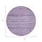 Homeroots 8' Purple And Lavender Round Abstract Washable Indoor Outdoor Area Rug 618288 - alternate 5