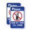 Signmission Please Turn Off Your Cell Phone, Heavy-Gauge Aluminum, 18" x 24", A-1824-24868 A-1824-24868 - alternate 1