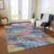 Homeroots 5' X 8' Denim Blue And Blush Floral Washable Indoor Outdoor Area Rug 611103 - alternate 7