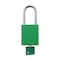 Brady Keyed Alike Padlock Unique Set Aluminum Grn 1.5 in Steel Shackle Keycode 1 SDAL-GRN-38ST-001 - alternate 4