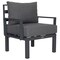 Leisuremod Chelsea 7-Piece Patio Sectional And Fire Pit Table Black Aluminum With Cushions, Black CSFBL-7BL - alternate 7