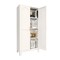 Homeroots 61in White Stainless Steel Pantry Or Storage Closet With Arched Panel Doors 683402 - alternate 7