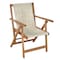 Amerihome Acacia and Canvas Folding Arm Chair AWFDC - alternate 1