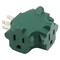 Powerzone ORAD25001 Power Block Adapter, 125 V, 3-Outlet, NEMA: NEMA 5-15P, Green ORBAD25001 - alternate 1