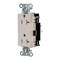 Hubbell Wiring Device-Kellems Straight Blade Receptacle, 5-20R, 20 A, 125V AC, 2 Pole, 3 Wire, Surface Mount, Grounded DR20STLA - alternate 1