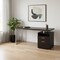 Homeroots 60" Dark Brown and Silver Computer Desk With Two Drawers 333383 - alternate 5