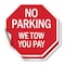 Signmission No Parking We Tow You Pay, 4 inch X 4 inch, Vinyl Decal, 2PK OC-D-2PACK-4-73 - alternate 1