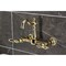 Kingston Brass Two-Handle Wall Mount Bridge Kitchen Faucet, Polished Brass KS2442AL - alternate 5