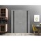 Sartodoors Planum Solid French Double Doors, Planum 0011 Concrete and Aluminum Strips, Wood Solid Panel Frame PLANUM0011DD-BTN-36 - alternate 1