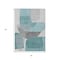 Homeroots 3' X 5' Teal Blue And Gray Abstract Washable Indoor Outdoor Area Rug 632185 - alternate 9