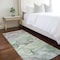 Homeroots 8' Runner Green Abstract Washable Non Skid Indoor Outdoor Runner Rug 559178 - alternate 7